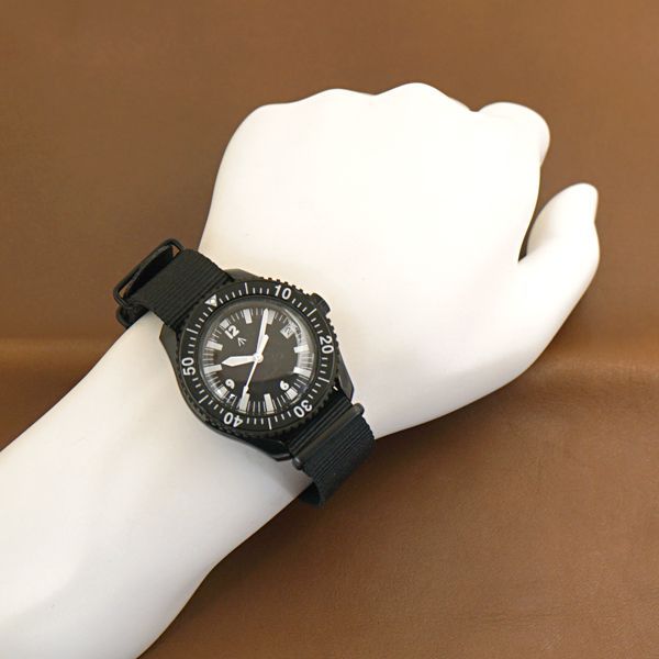 新品】Naval Watch ナバルウォッチ 腕時計 41mm PVDブラックメッキ 
