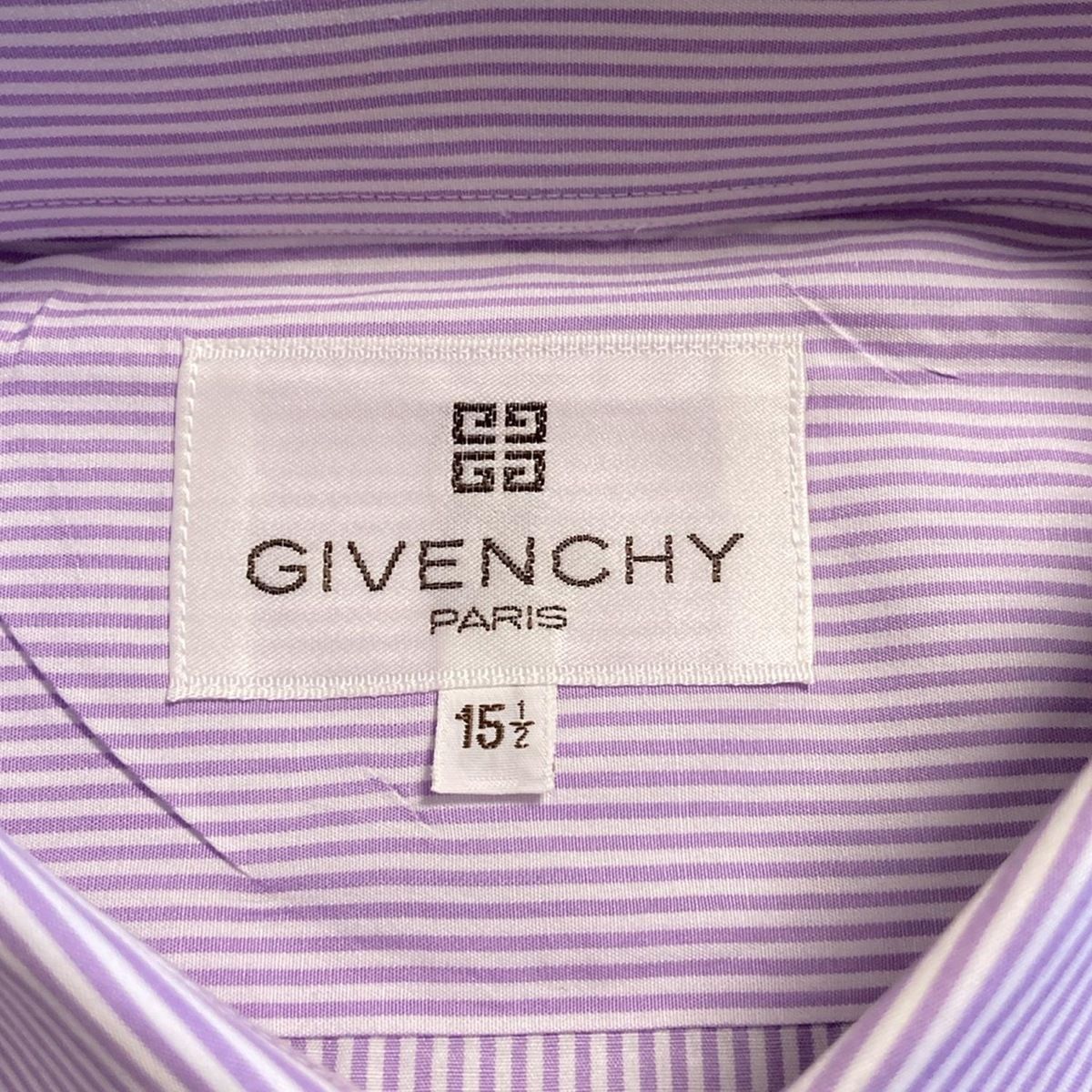 GIVENCHY GLAMOUR　ジバンシー　シャツ　ストライプ GIVENCHYジバンシー ストライプシャツカフスシャツ長袖オーダーS