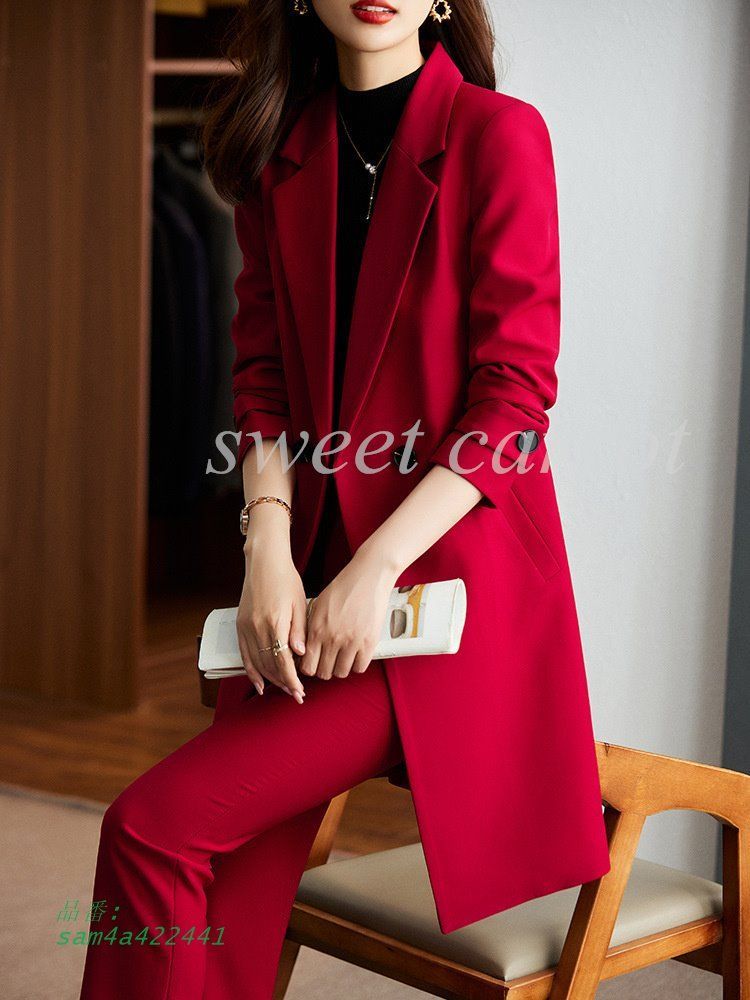 パンツスーツ レディース 卒業式 セットアップ 30代 40代 セレモニースーツ 秋冬 スーツ おしゃれ 上下セット 女性 フォーマル 長袖 面接 通勤 結婚式 am4a422441