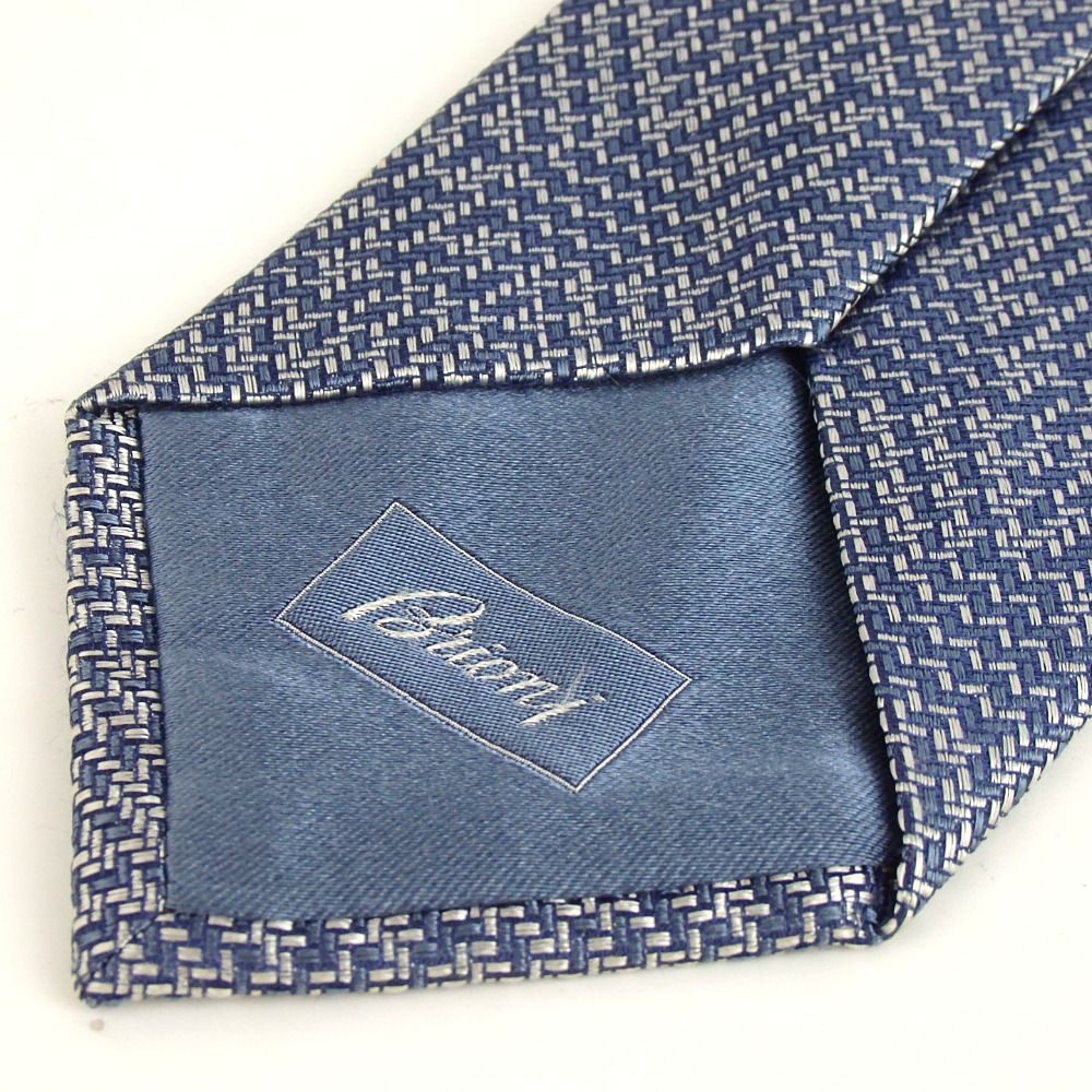 Brioni ブリオーニ　メンズネクタイ　箱　タグ　付き　新品未使用 ブリオーニ ネクタイ プレートタグ ロゴプレート シャドー