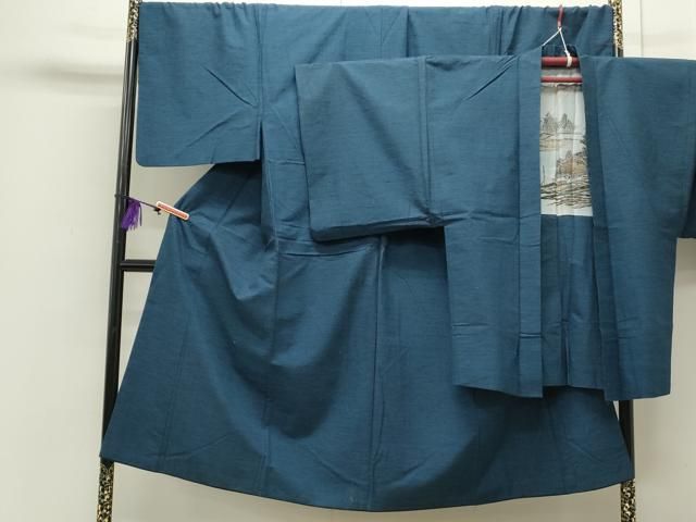 平和屋着物○男性 紬 アンサンブル 霞文 正絹 逸品 CAAZ0917vf 平和屋  