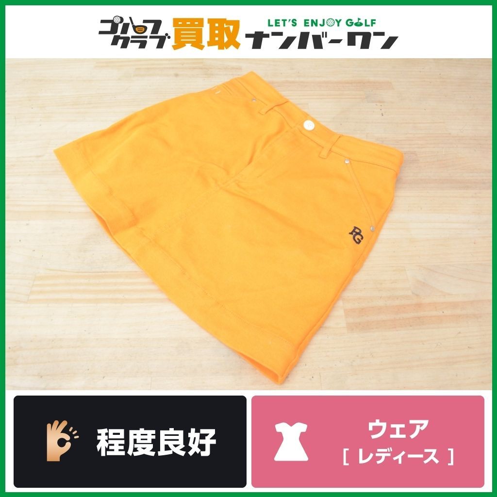 PGG パーリーゲイツレディース ゴルフスカート オレンジ 極美品✨】パーリーゲイツ レディース ゴルフウェア スカート