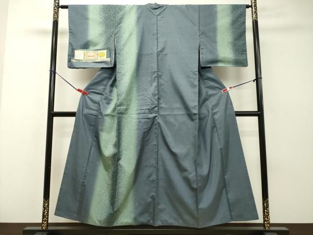 平和屋着物●本場縞大島紬　訪問着　薩摩染織　舞花間道　証紙付き　正絹　逸品　DAAS2159tw 平和屋着物○本場縞大島紬 訪問着 薩摩染織 舞花間道 証紙付き 正絹