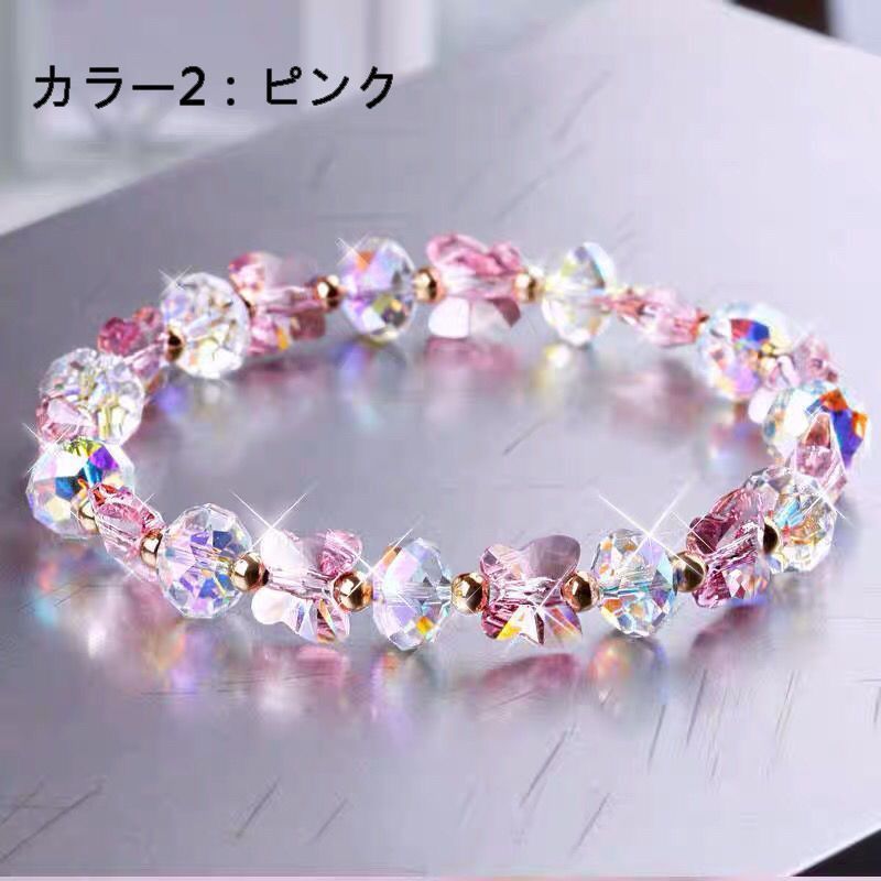 可愛い❣️ 希少❣️ 女子力UP❣️ ピンクムーンストーンブレスレット❣️ ギフト最適品】水晶 キラキラ ブレスレット パワーストーン