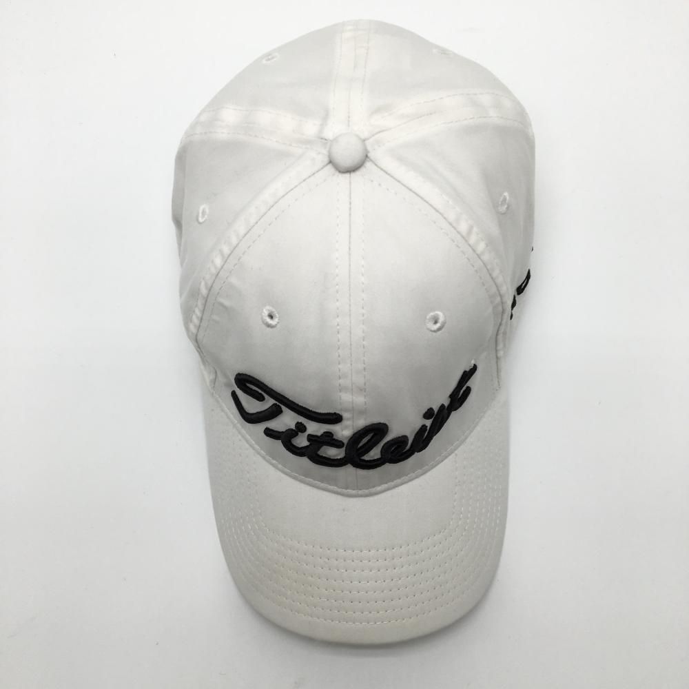 タイトリスト×フットジョイ キャップ 白×黒 立体ロゴ刺しゅう L/XL ゴルフウェア TITLEIST