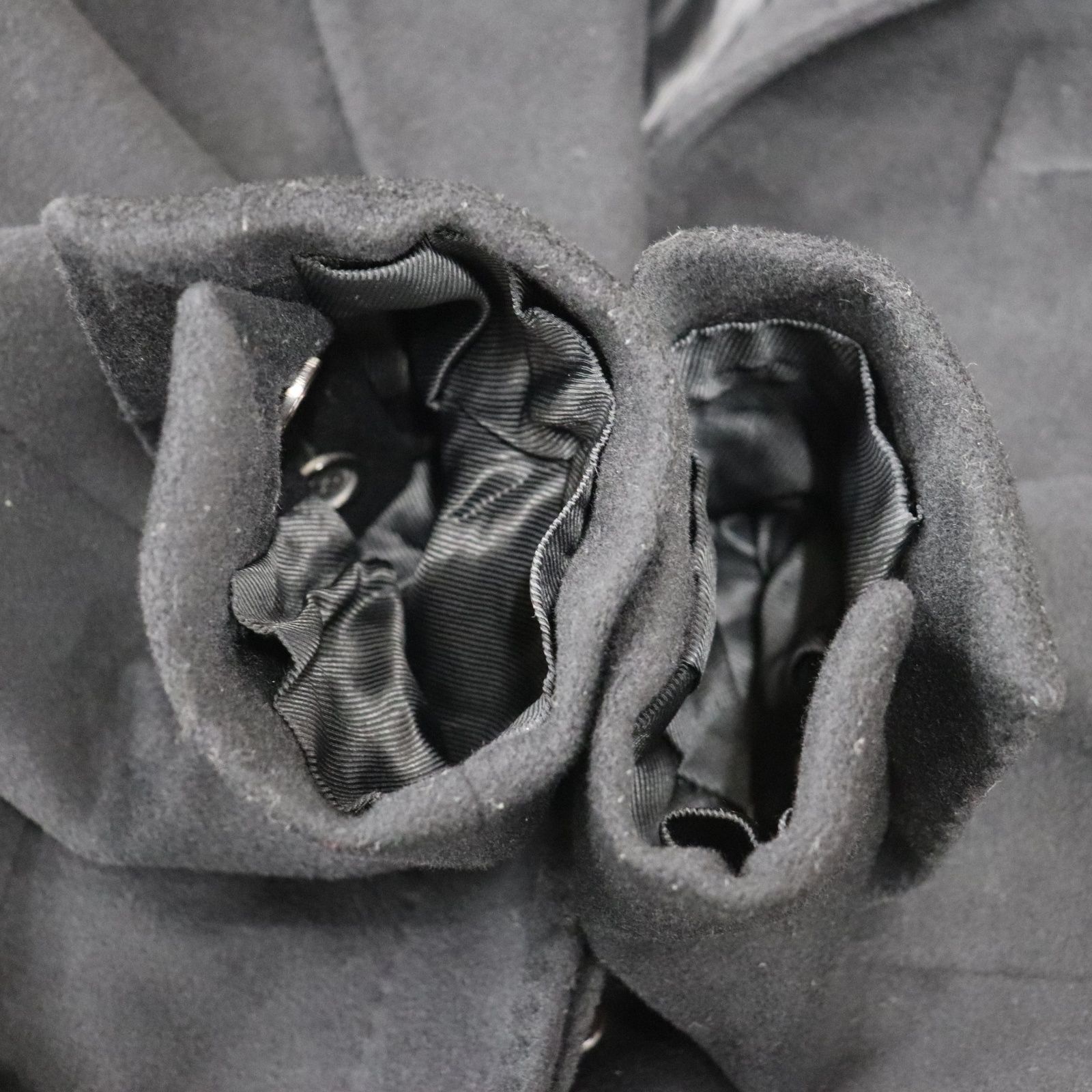 ITXN8DNWITBK GUCCI グッチ ウール コート 7890 ブラック イヌリア織