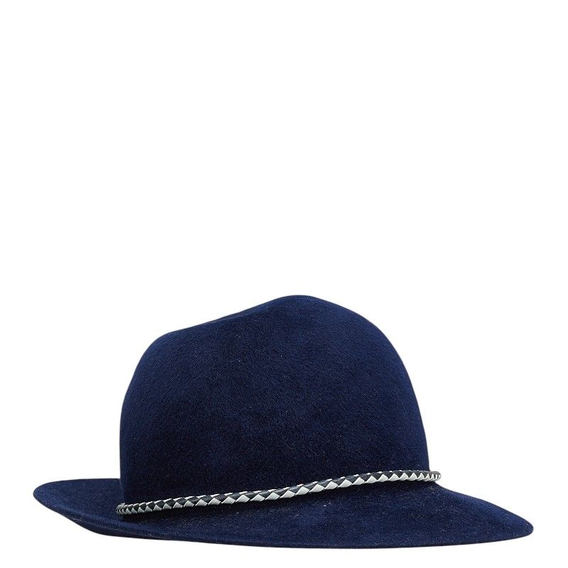 エルメス 帽子 ハット サイズ:58 ネイビー ウール レーヨン コットン