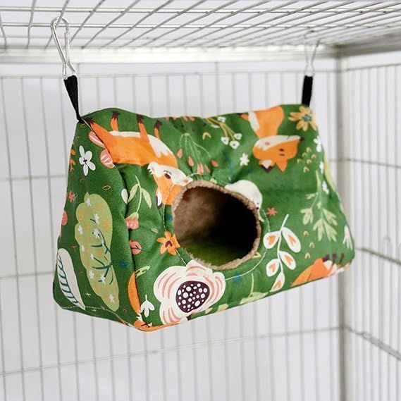 Emoi インコ ベッド インコ おもちゃ 鳥たちの寝床小鳥の三角ベッド インコ 保温バードテント小動物 ハンモック 中間穴 吊り下げ文鳥 おもちゃ ふわふわ ぬいぐるみ 鳥の巣 巣箱 小動物 ハウ