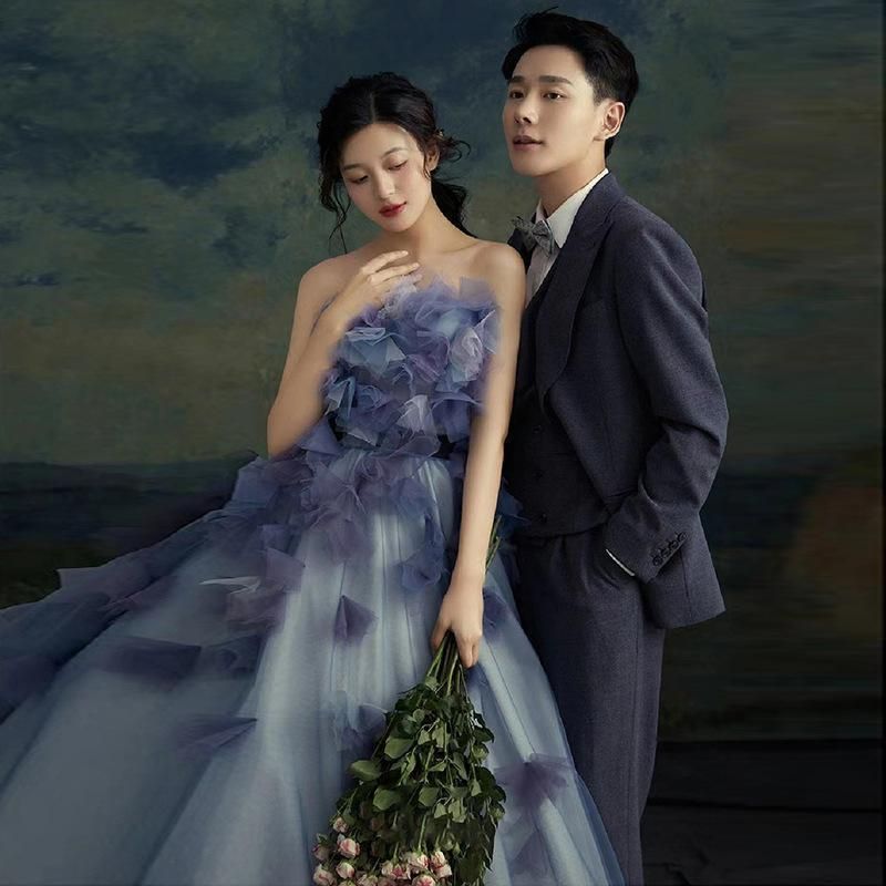 C23 新入荷 チュールスカート エンパイアライン ベアトップ サッシュ  