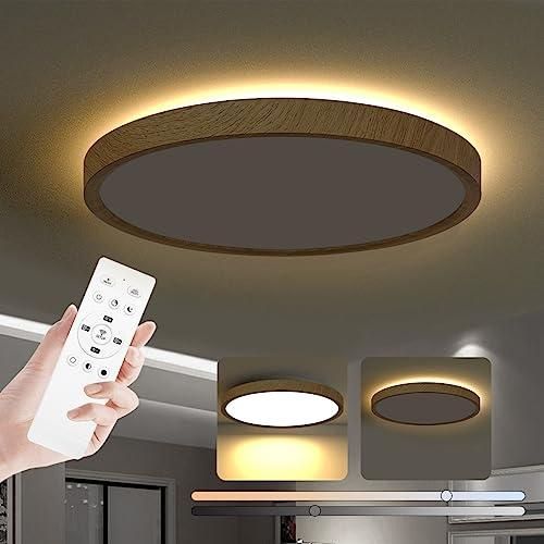 LEDシーリングライト6畳 28W 木目調 照明器具 常夜灯モード 天井