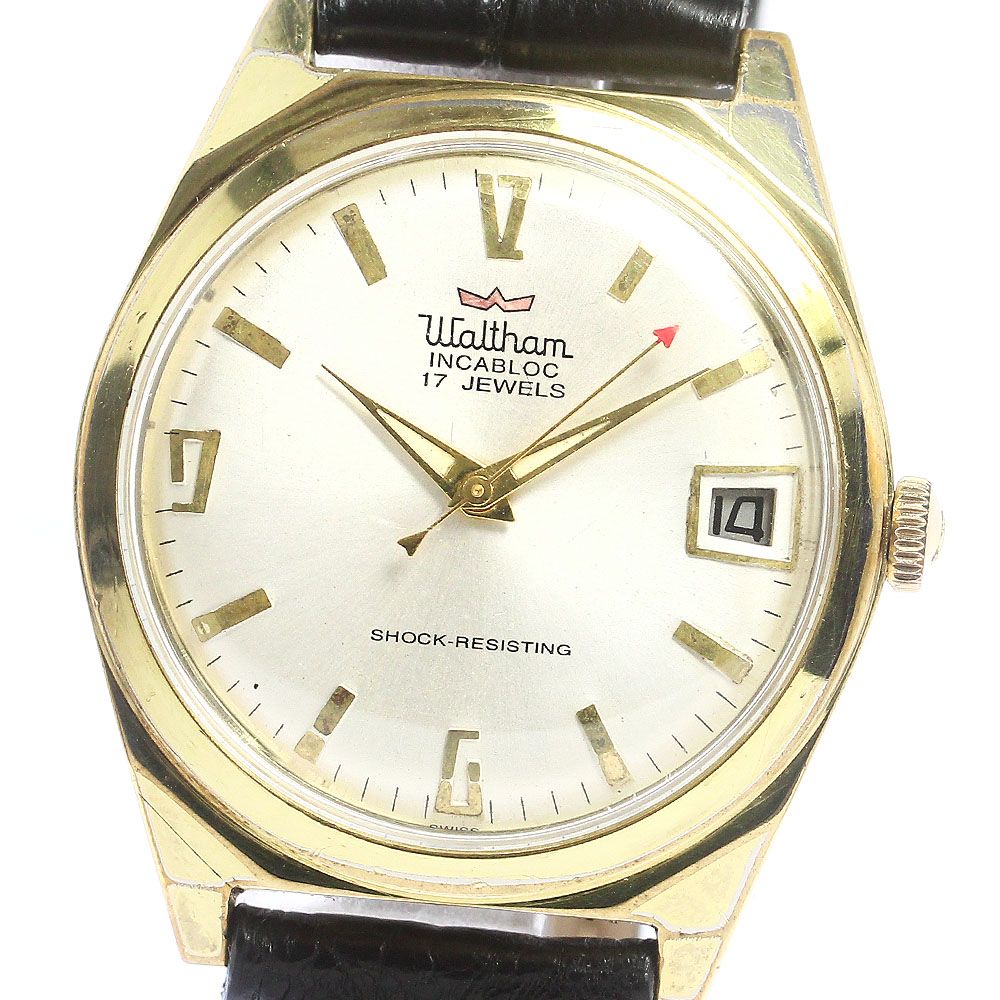 ウォルサム WALTHAM インカブロック デイト 手巻き メンズ_775302
