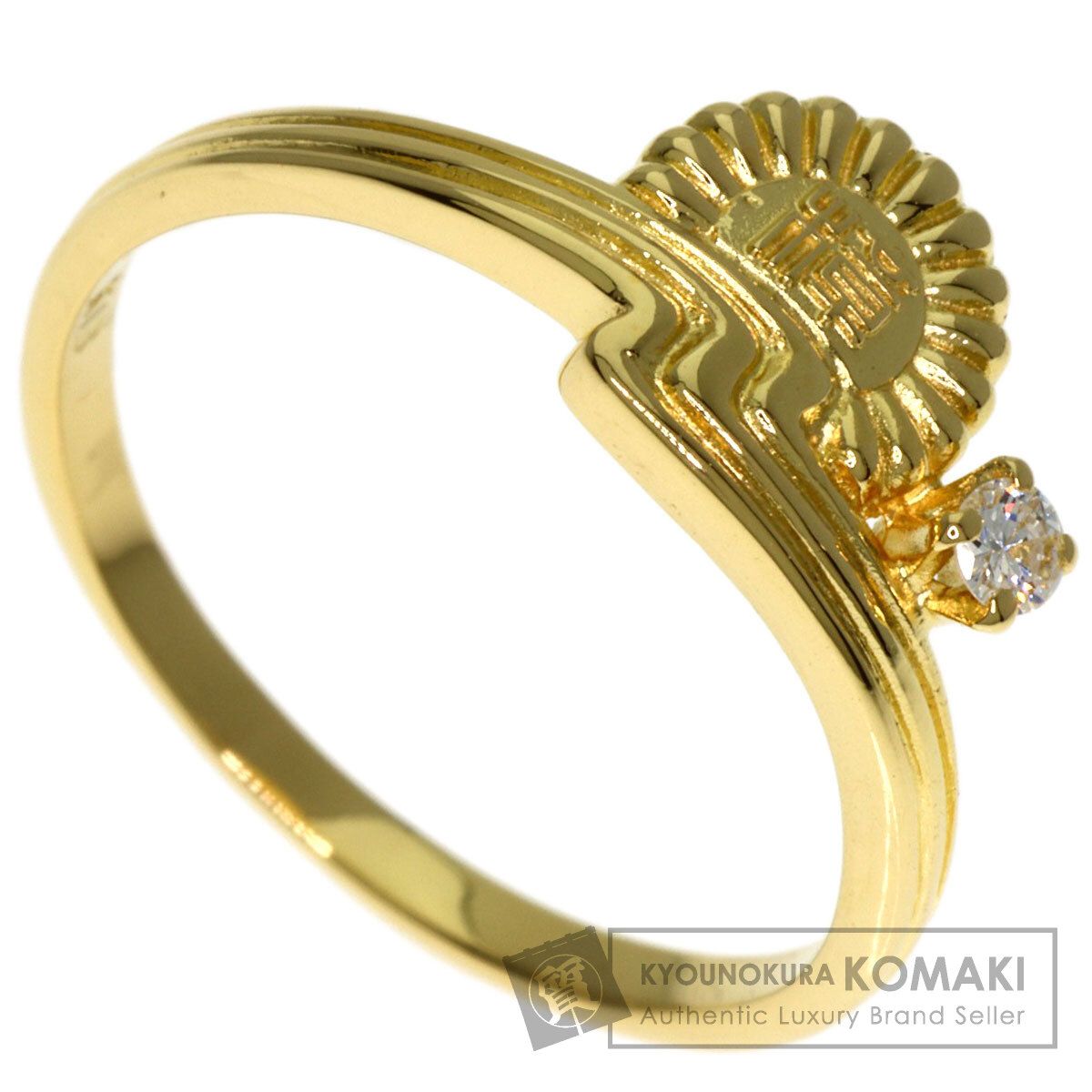 MIKIMOTO ミキモト ダイヤモンド リング 指輪 K18YG レディース