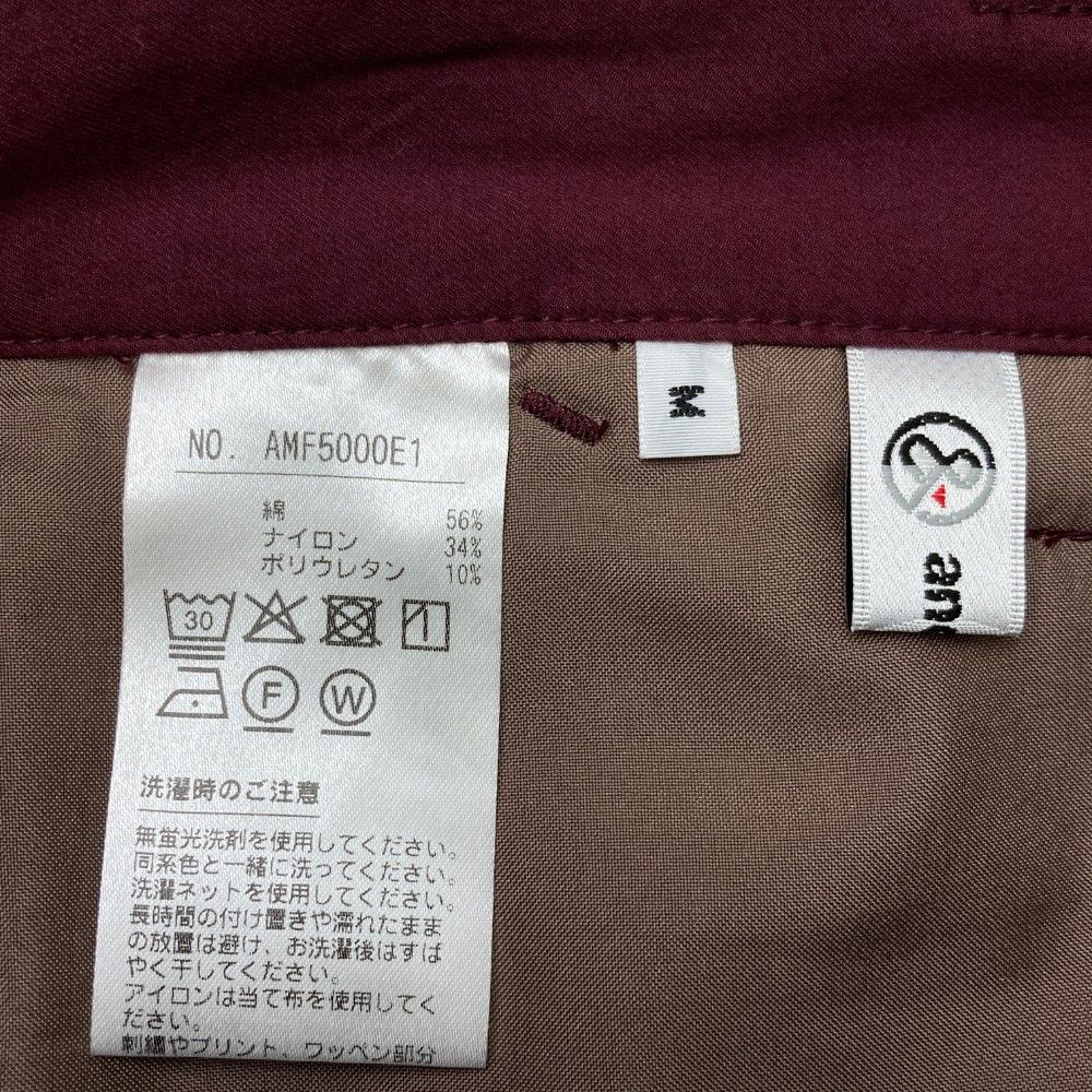 サイズ：M and perse アンパスィ  ストレッチパンツ  レッド系 [240101414591] ゴルフウェア メンズ ストスト サイズ：M and perse アンパスィ ストレッチパンツ レッド系