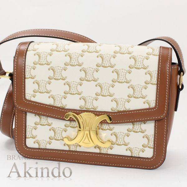 新品同様】セリーヌ ショルダーバッグ ティーン トリオンフ 白