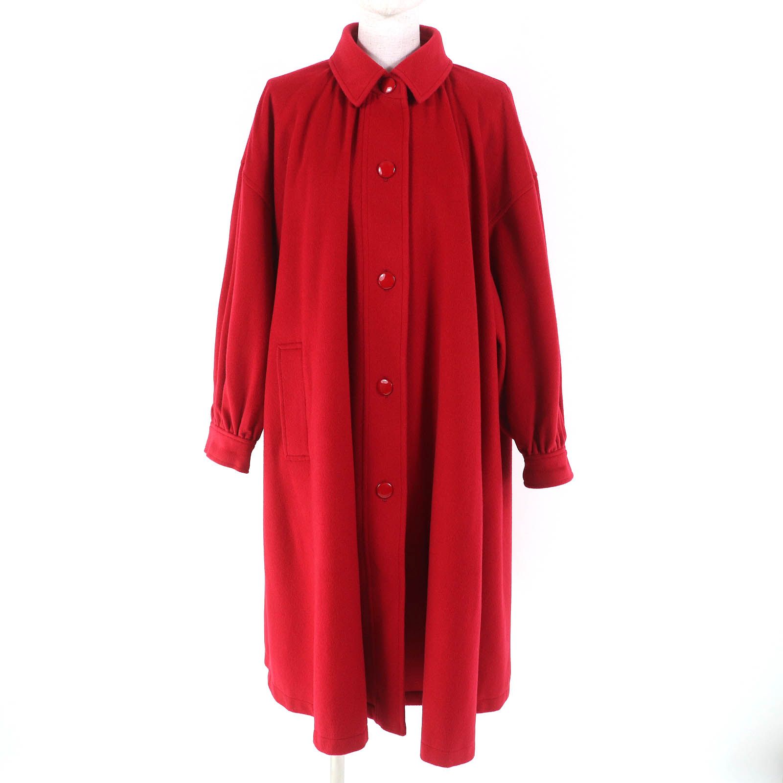【Yves Saint Laurent】ビンテージ ウール ステンカラー コート 極美品△YVES SAINT LAURENT イヴ・サンローラン ヴィンテージ