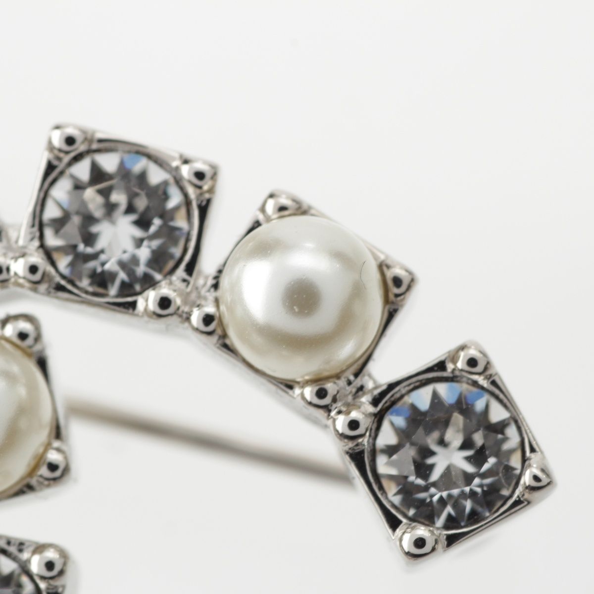 シャネル 25SS ココマーク ラインストーン ブローチ ABF726 シルバー  