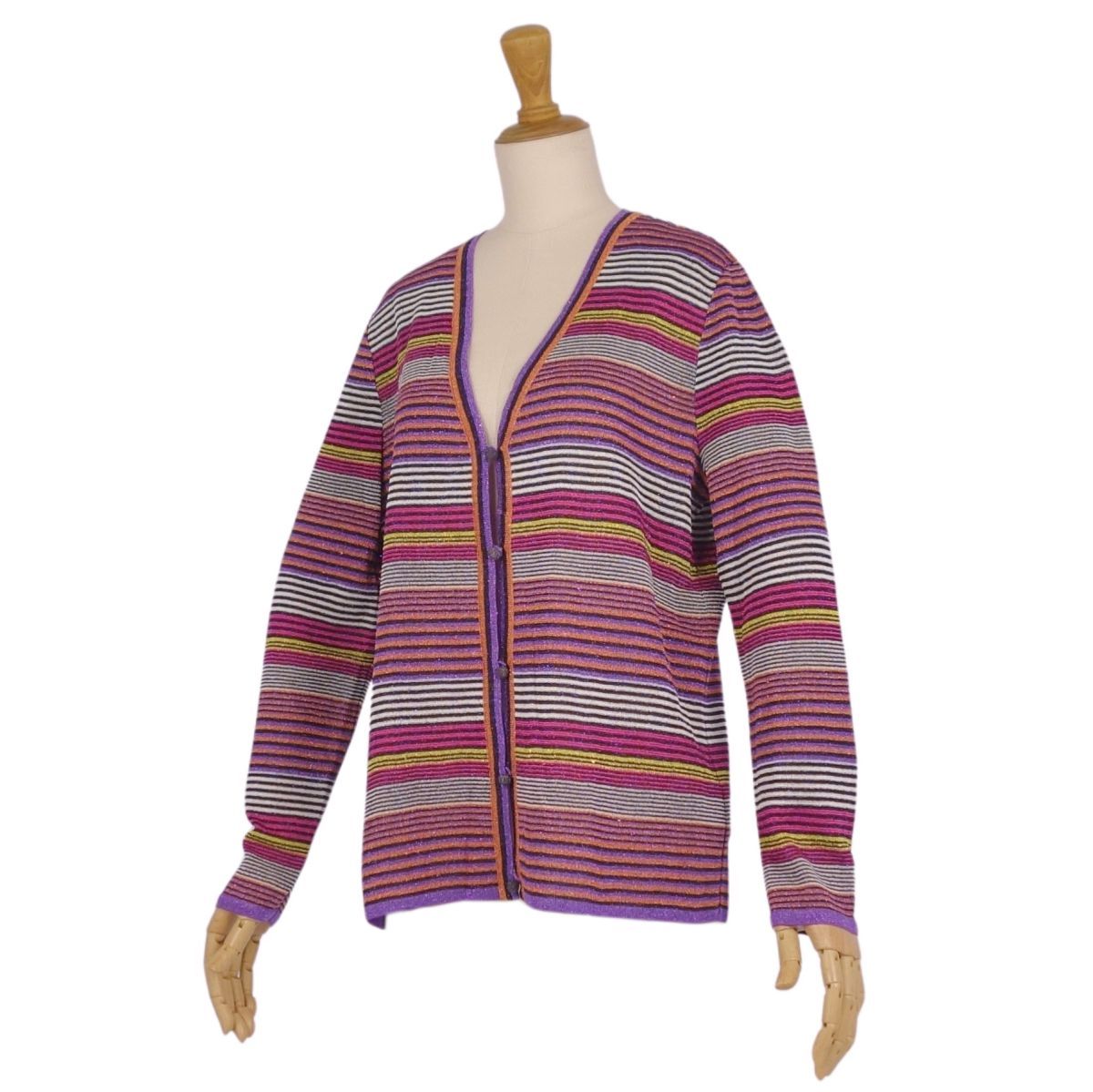  ミッソーニ MISSONI カーディガン ニット レーヨン ボーダー トッ 長袖 カーディガン ボレロ アンサンブル