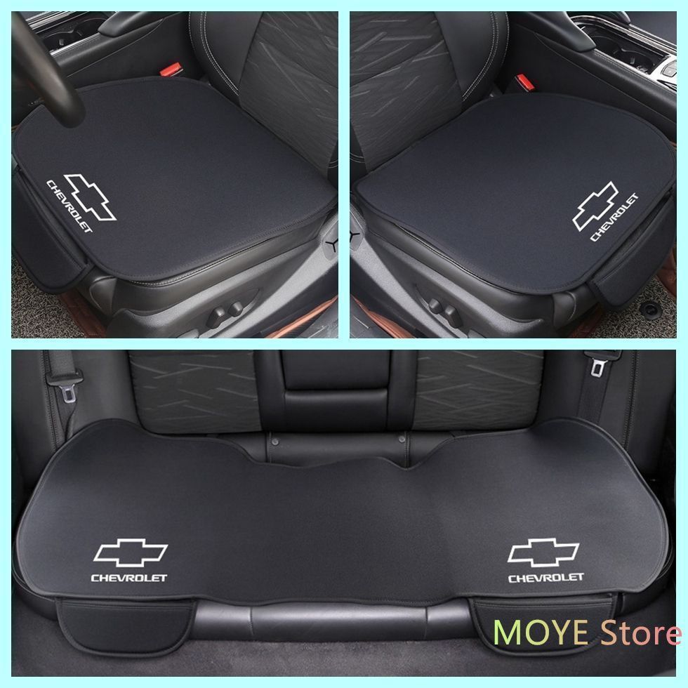 新品！シボレー Chevrolet ロゴ入り 車用 シートカバー シートクッション カーシートカバー 座布団滑り止め 前座席用2枚+後部座席用1枚 ブラック CRUZE Malibu EPICA CAPTIVA AVEO LOVR