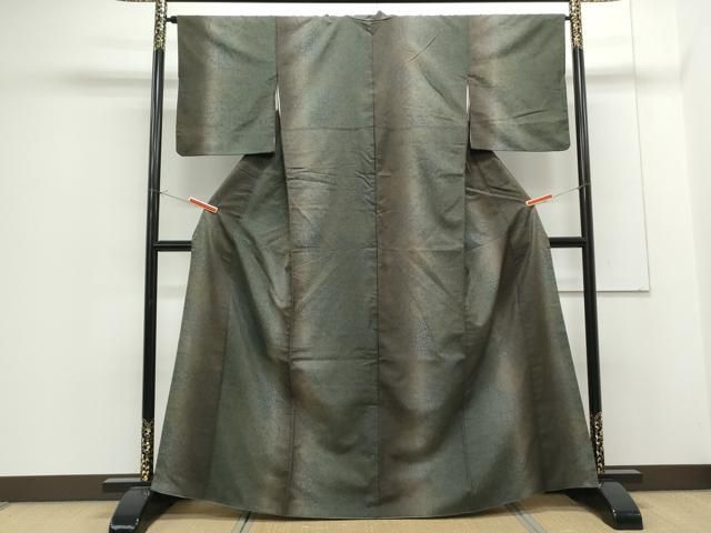 平和屋着物▽上質な紬　単衣　吉祥文　正絹　逸品　CAAV3725dy 平和屋着物▽上質な紬 単衣 吉祥文 正絹 逸品 CAAV3725dy