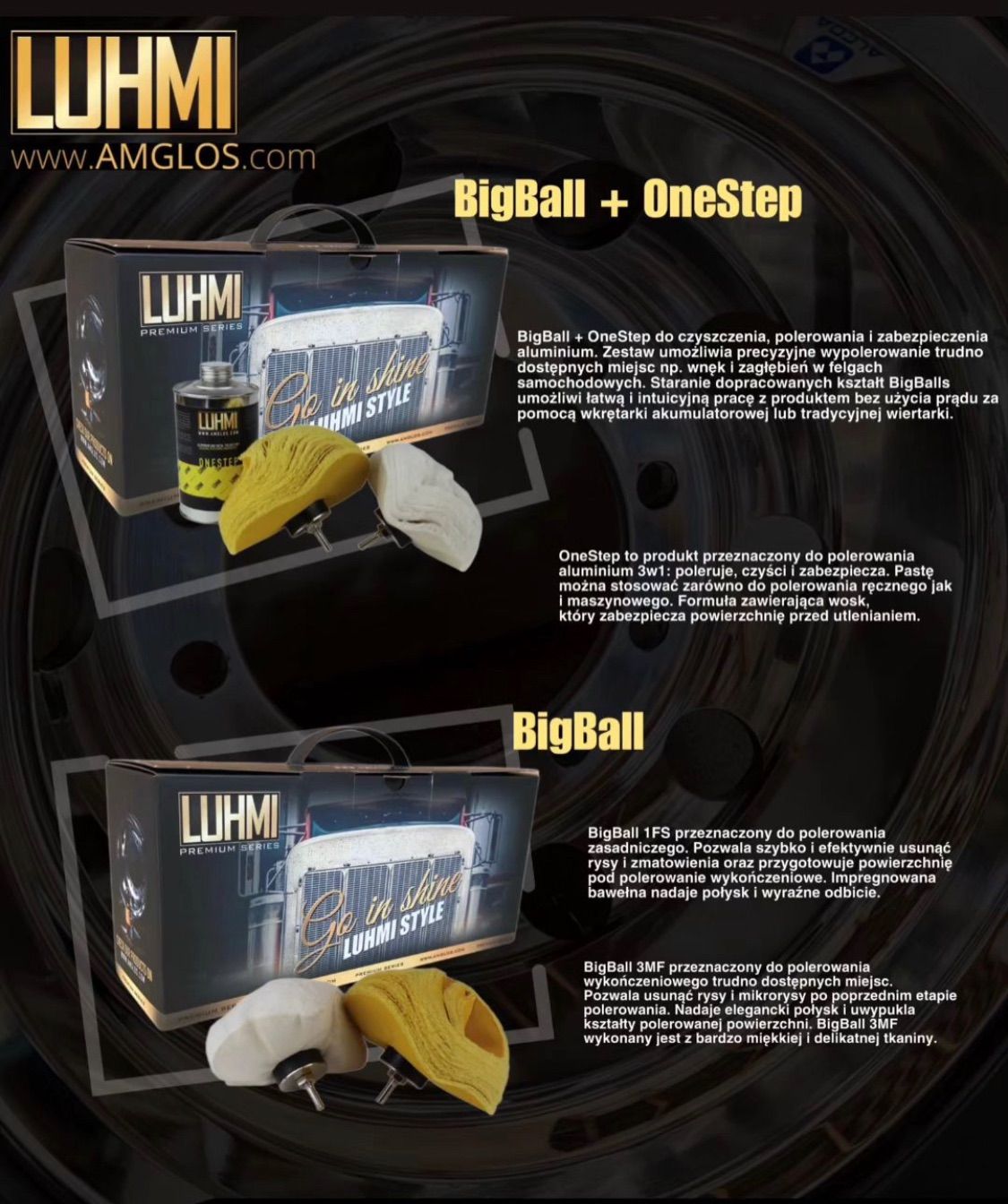 LUHMI BIG BALLS 3ドリル バフ アルミ磨き トラック 最強のアルミ磨き
