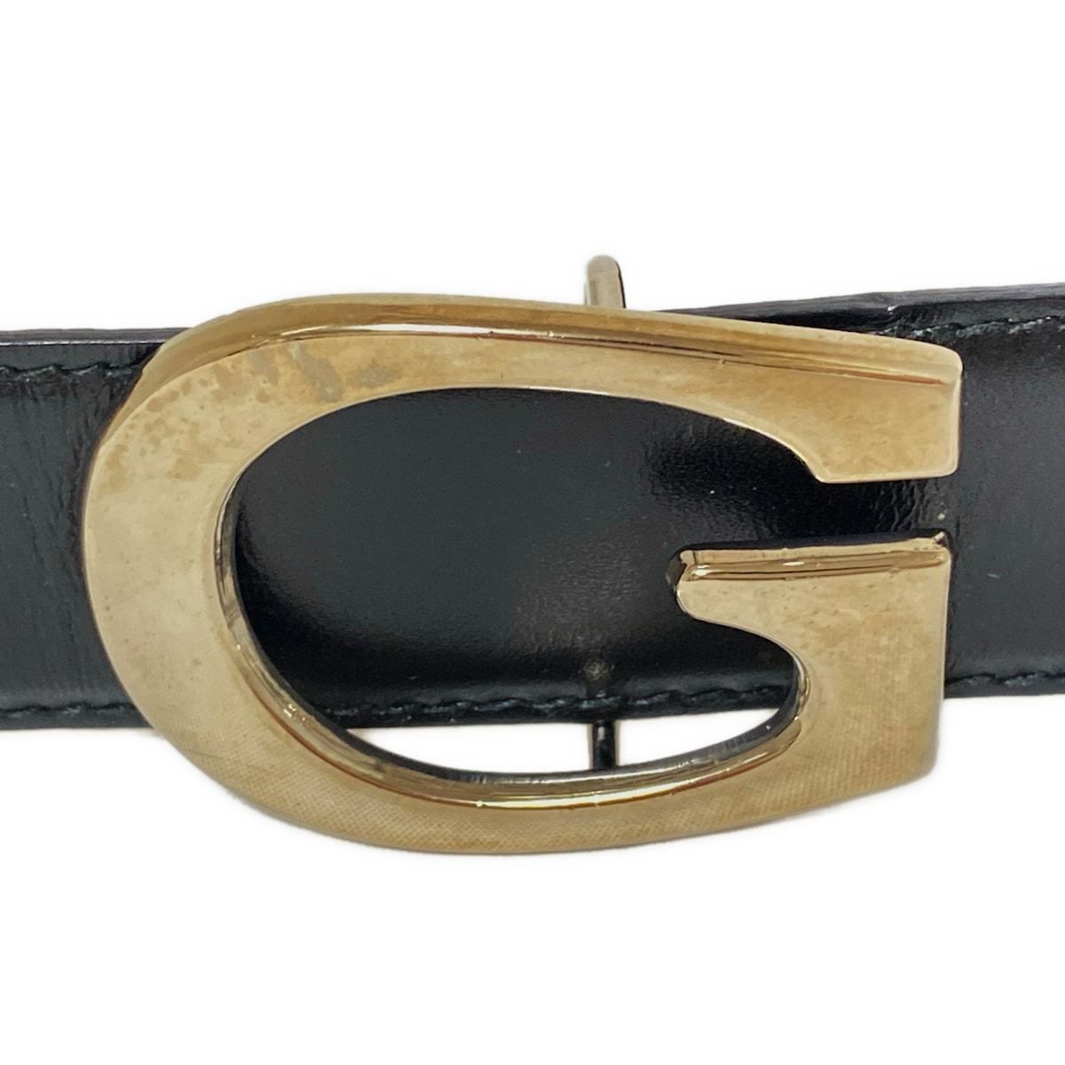 GUCCI レザー ベルト 65 美品 オールドグッチ ☆ ヴィンテージ GG柄 レザー ベルト 65/25