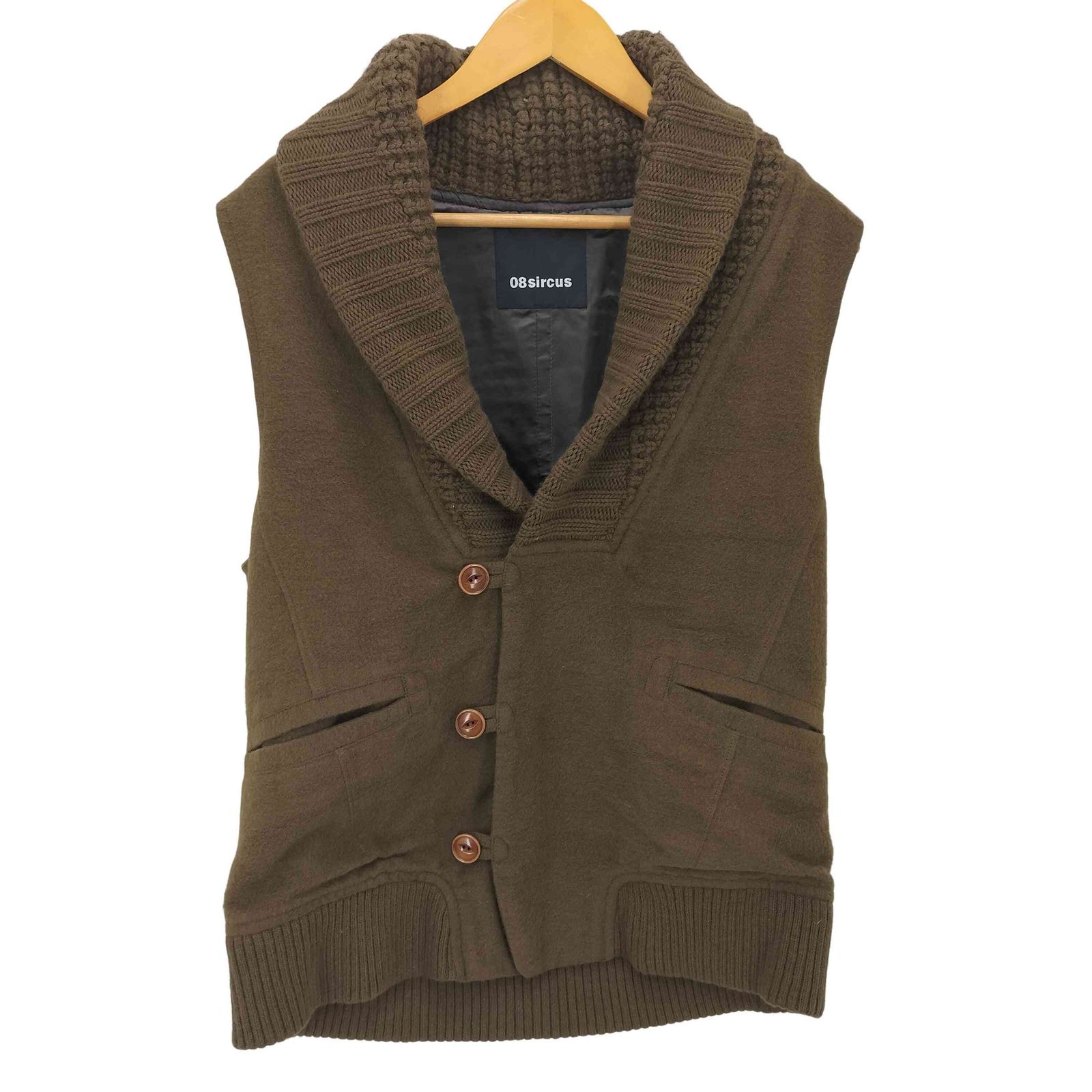 08sircus ニットベスト 08sircus (ゼロエイトサーカス) melange V-neck vest / メランジ