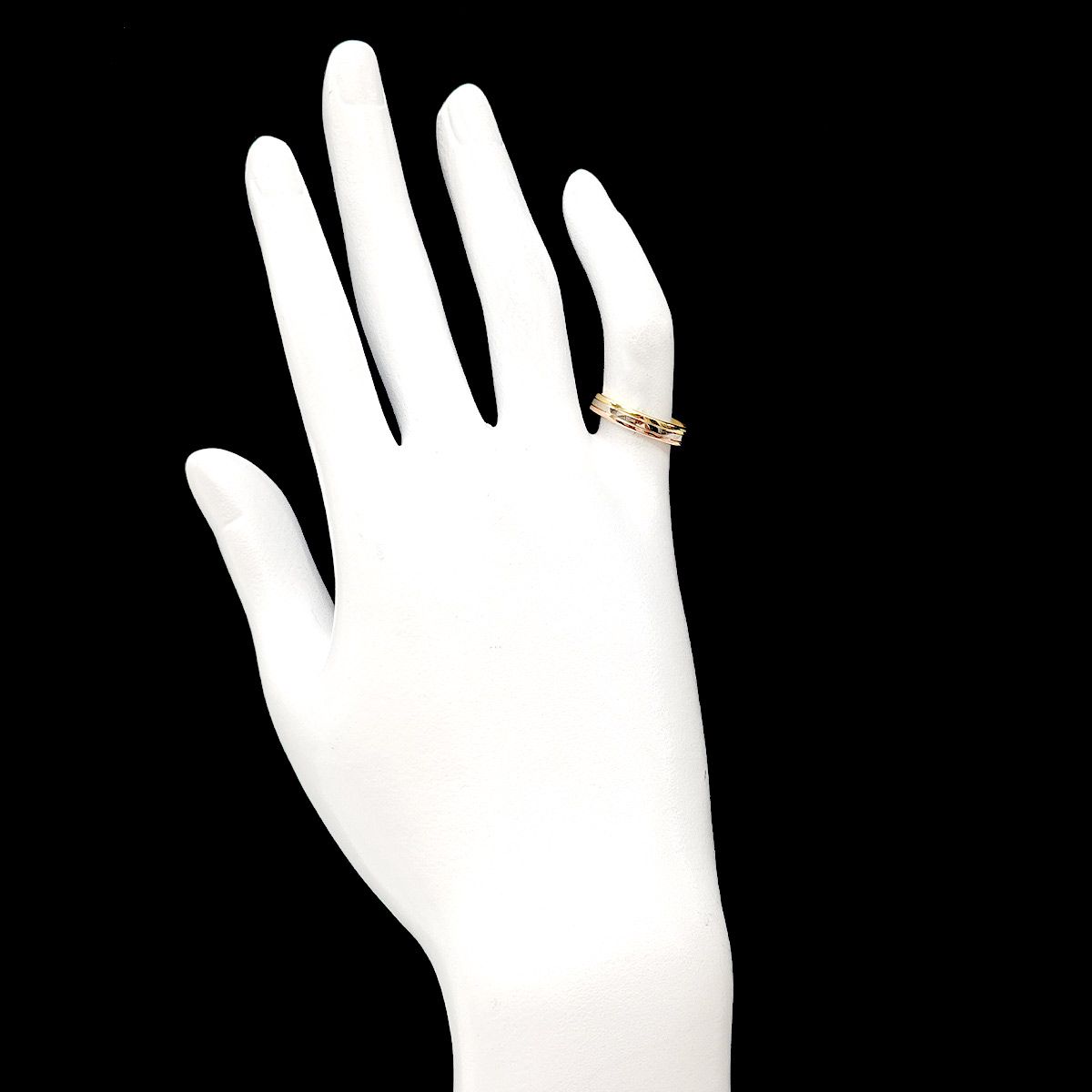 ◆Cartier　カルティエ　ウェディングリング　750YG/PG /WG 49 Cartier カルティエ トリニティリング スリーカラーゴールド