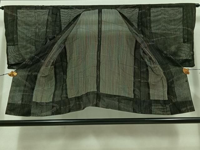 平和屋着物▽道行コート スリーシーズン 春夏秋 塵除け 流水文 正絹 AABC3168jh