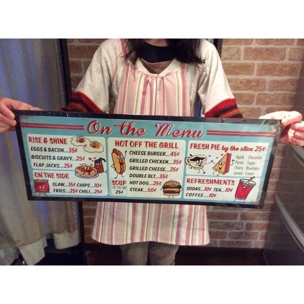 サインボードメニューembossed SIGN MENU インテリア アメリカン