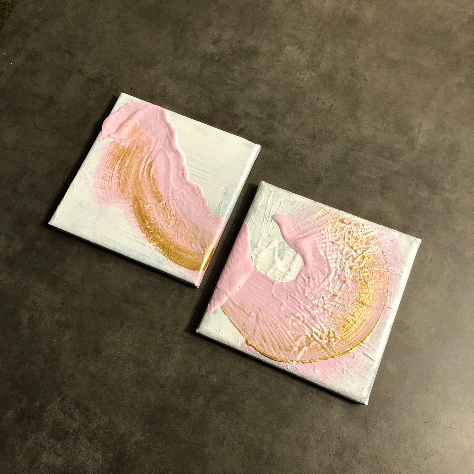 tippo 現代アート 3連作品 テクスチャーアート 絵画/タペストリ tippo 現代アート 3連作品 テクスチャーアート 絵画/タペストリ