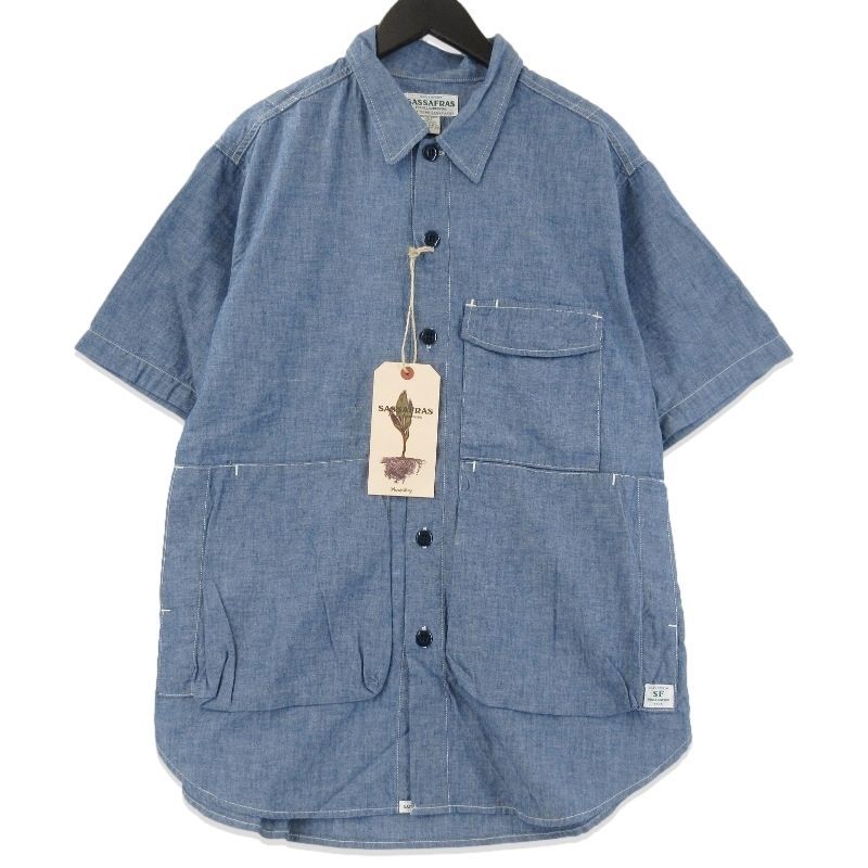 未使用 SASSAFRAS ササフラス ディグスクルー ハーフ 半袖シャツ