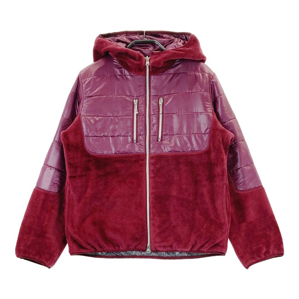 サイズ 2 DANCE WITH DRAGON ダンスウィズドラゴン リバーシブル ボア 中綿ジップジャケット ×シルバー パープル系 240101503175 ゴルフウェア レディース ストスト