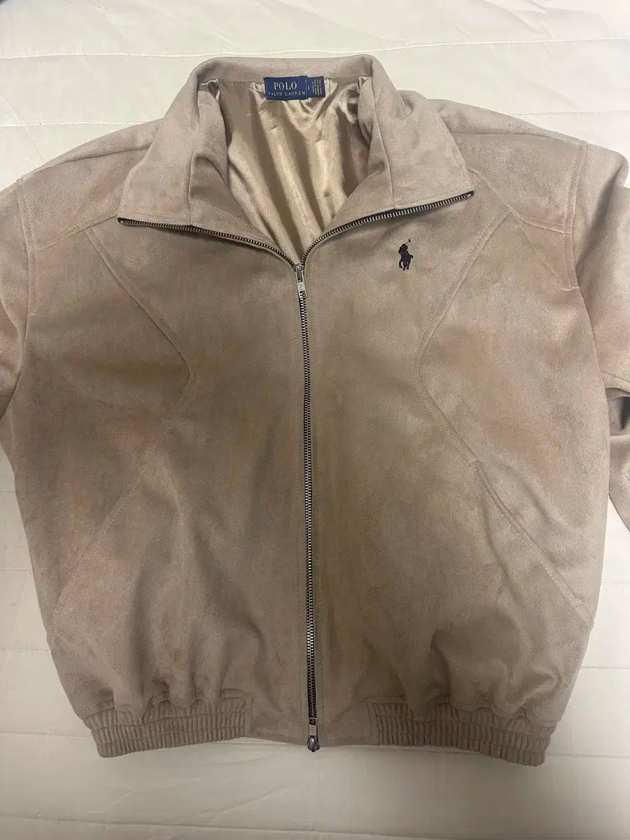 ポロ スウェード ツーウェイ ジャケット L ベージュ