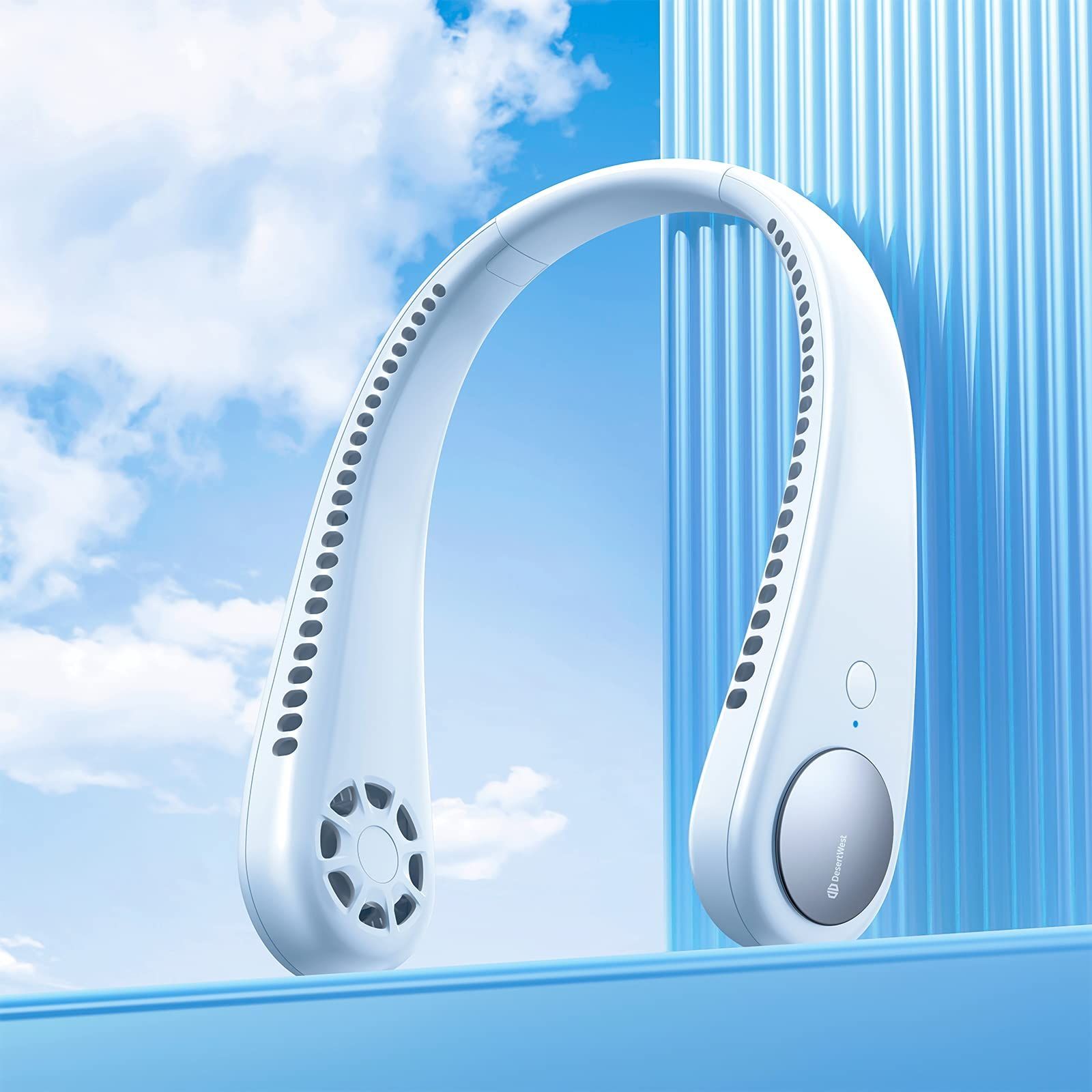 DesertWest 首掛け扇風機 2022 新登場 ネックファン 羽なし U型ネック