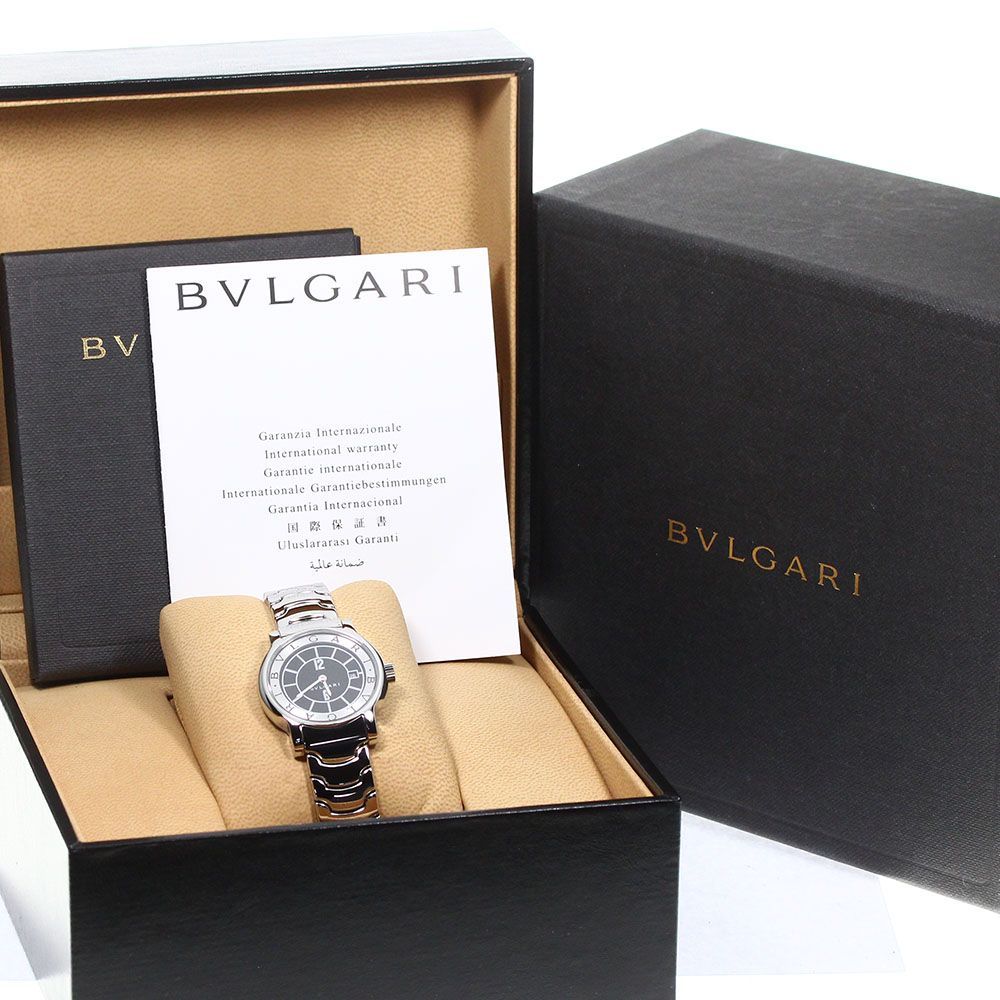 ブルガリ BVLGARI ST29S ソロテンポ デイト クォーツ レディース美品箱