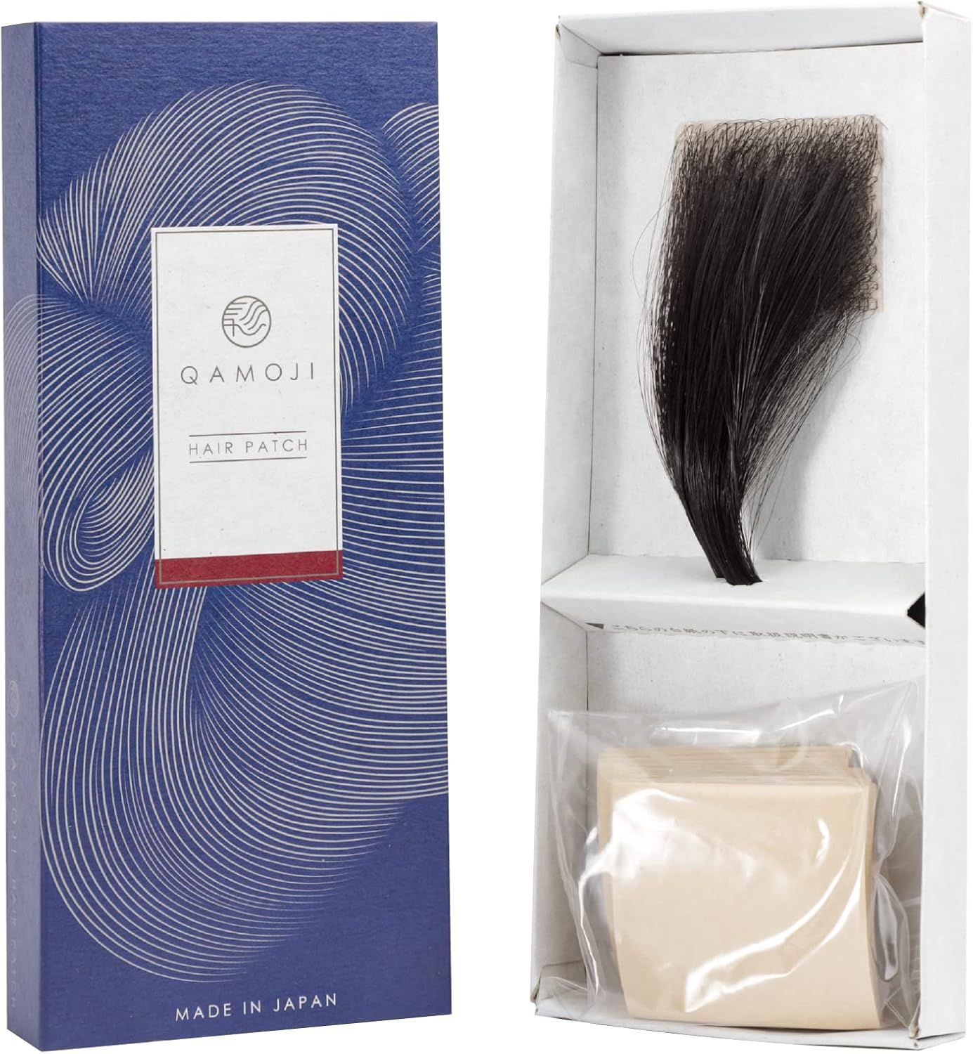 【円形脱毛症を自然に隠す】QAMOJI 円形脱毛症用 ヘアパッチ（ダークブラウン）ウィッグ本体＋専用シール30枚付属 円形脱毛症 隠す 目立たない 増毛簡単装着 部分ウィッグ 部分カツラ