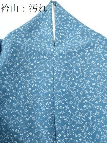 平和屋着物▽小紋 単衣 草花文 さんび謹製 洗える着物 AAAZ1639fy