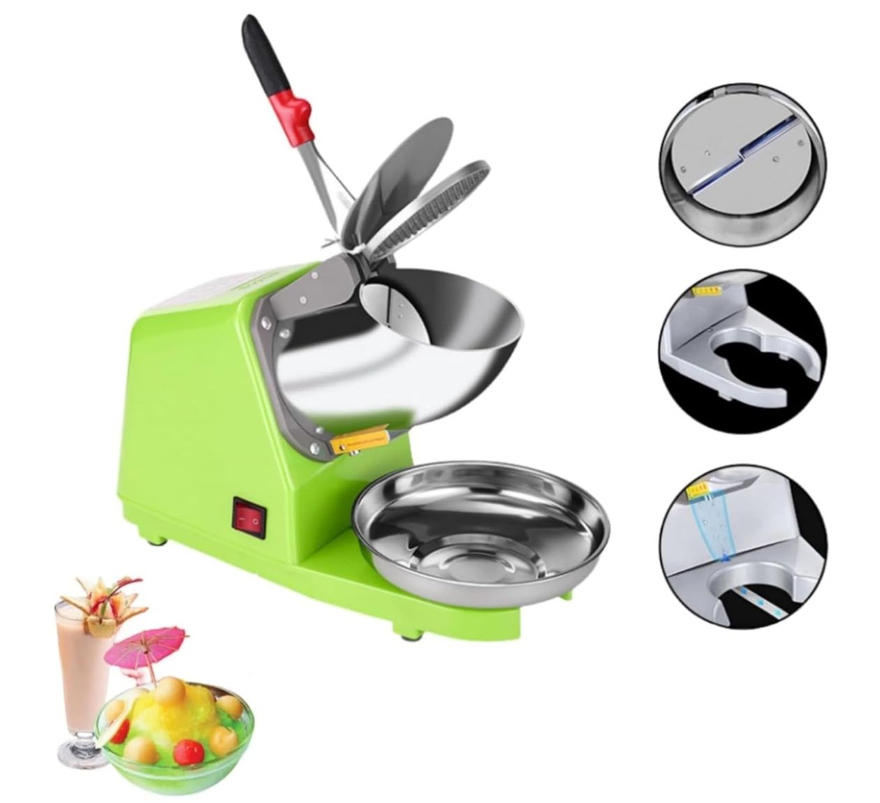 かき氷機 かき氷メーカー ふわふわ 電動 電気 とろ雪 かき氷器電気砕氷機 かきごおり機 大容量 自作かき氷水洗える カキ氷機 操作簡単 商業用 業務用 家庭用 WWW_KANDAIZUMI_COM