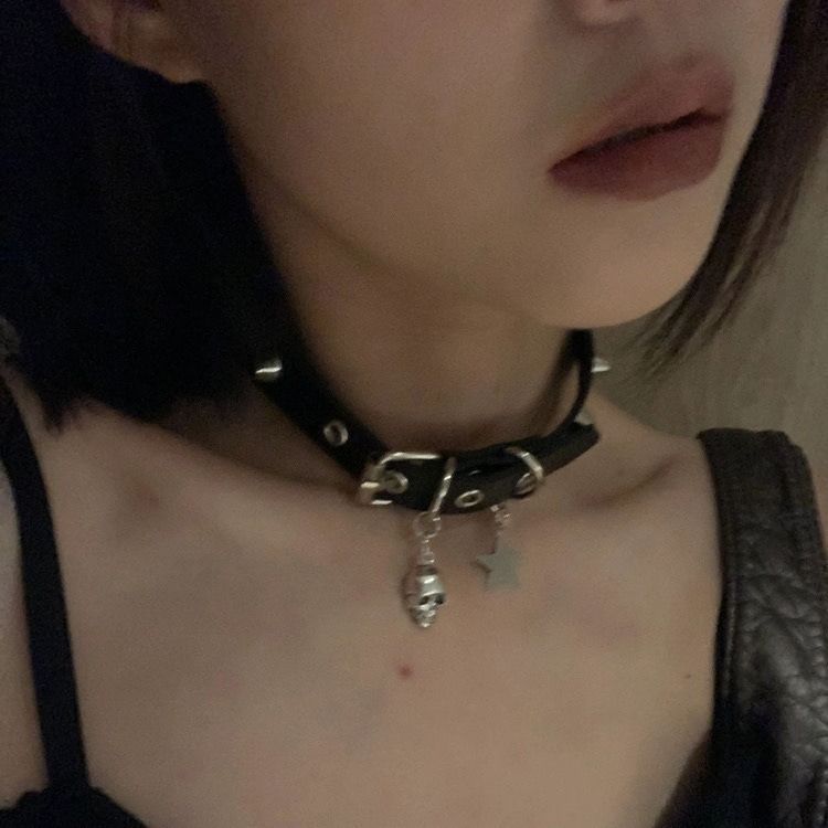 Tokyo Femme】Y2K ゴシックパンク チョーカー】 スカル ペンタ Tokyo Femme】Y2K ゴシックパンク チョーカー】 スカル ペンタ
