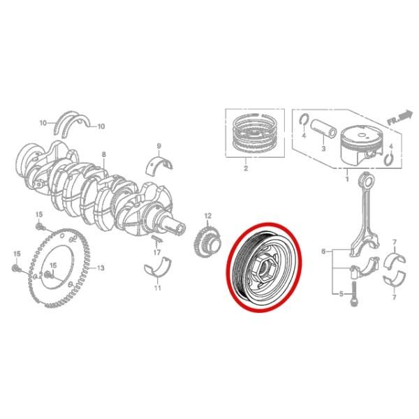 ★ホンダ純正新品★RK5 ステップワゴン スパーダ クランクプーリー