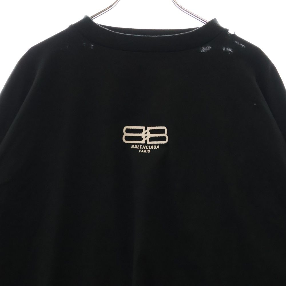 BALENCIAGA オーバーサイズドヴィンテージBBロゴ長袖Tシャツ22AW