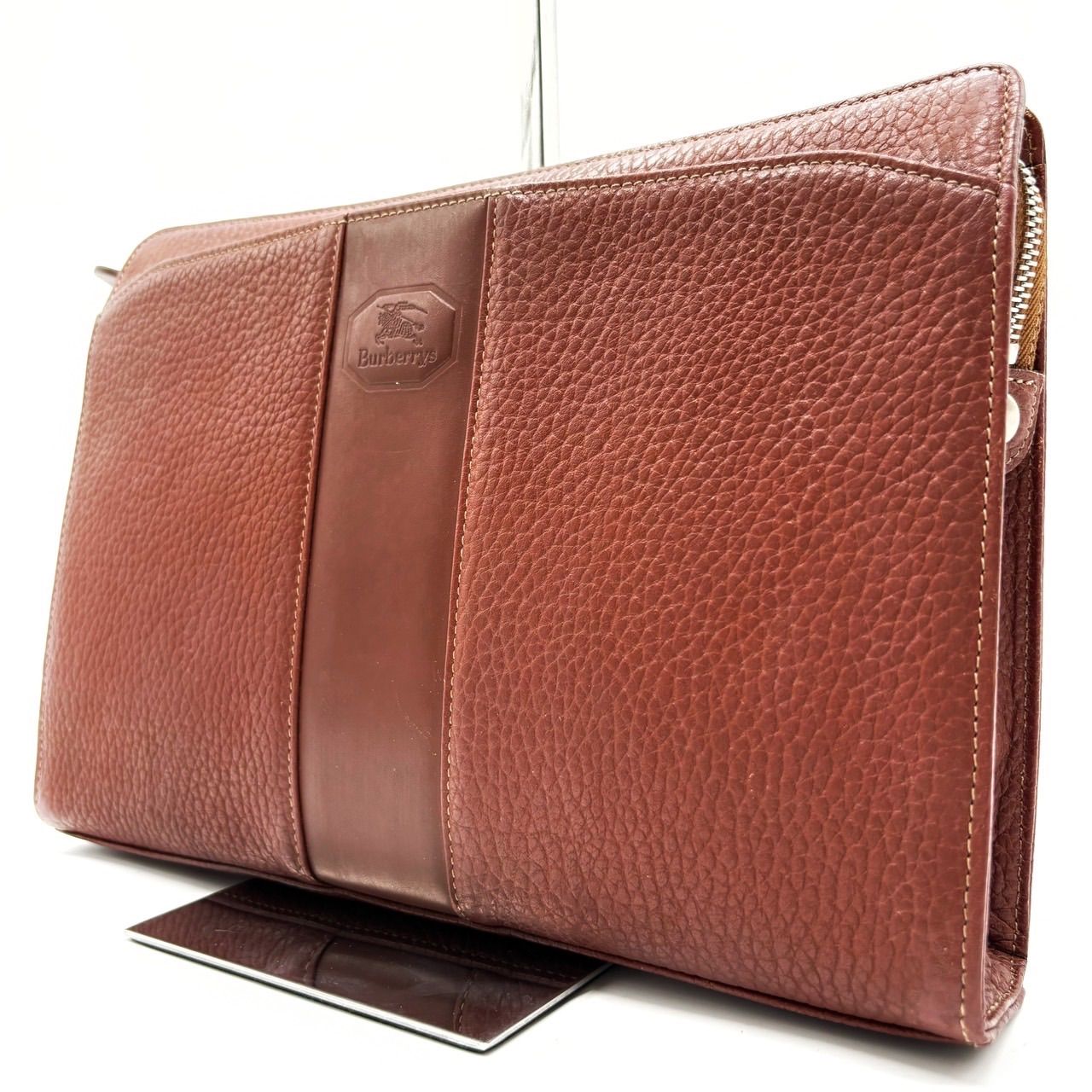 希少　バーバリー クラッチバッグ セカンドバッグ ノバチェック レザー Burberry セカンドバック クラッチバック ノバチェック 革美品 54