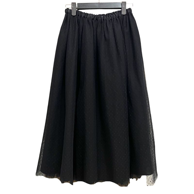 クリスチャン ディオール Christian Dior チュールロングスカート 12 キッズ 0WBM11SKT1 ブラック ナイロン レディース ロングスカート