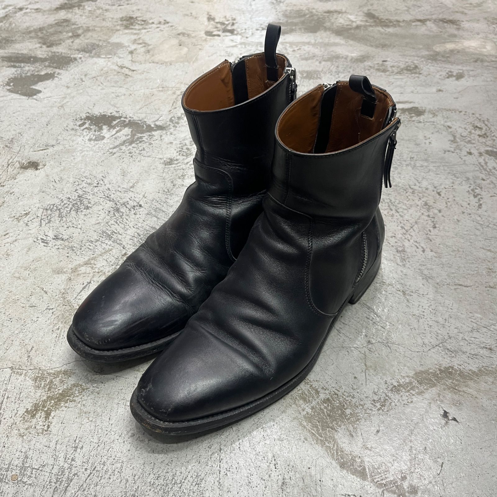 GIVENCHY CALF ZIP カーフジップブーツ サイドジップ ヒール ジバンシィ BM08301 42 99684A4