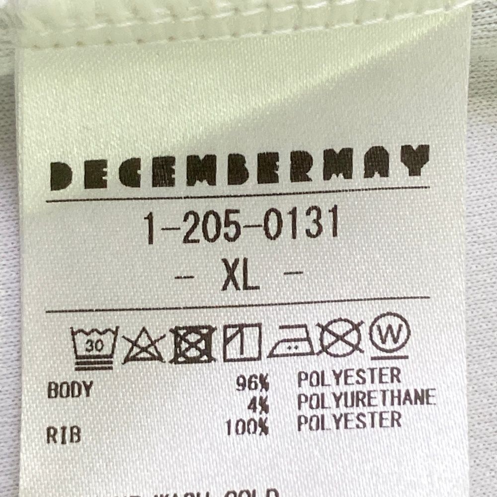 サイズ：XL DECEMBERMAY ディセンバーメイ モックネック半袖T