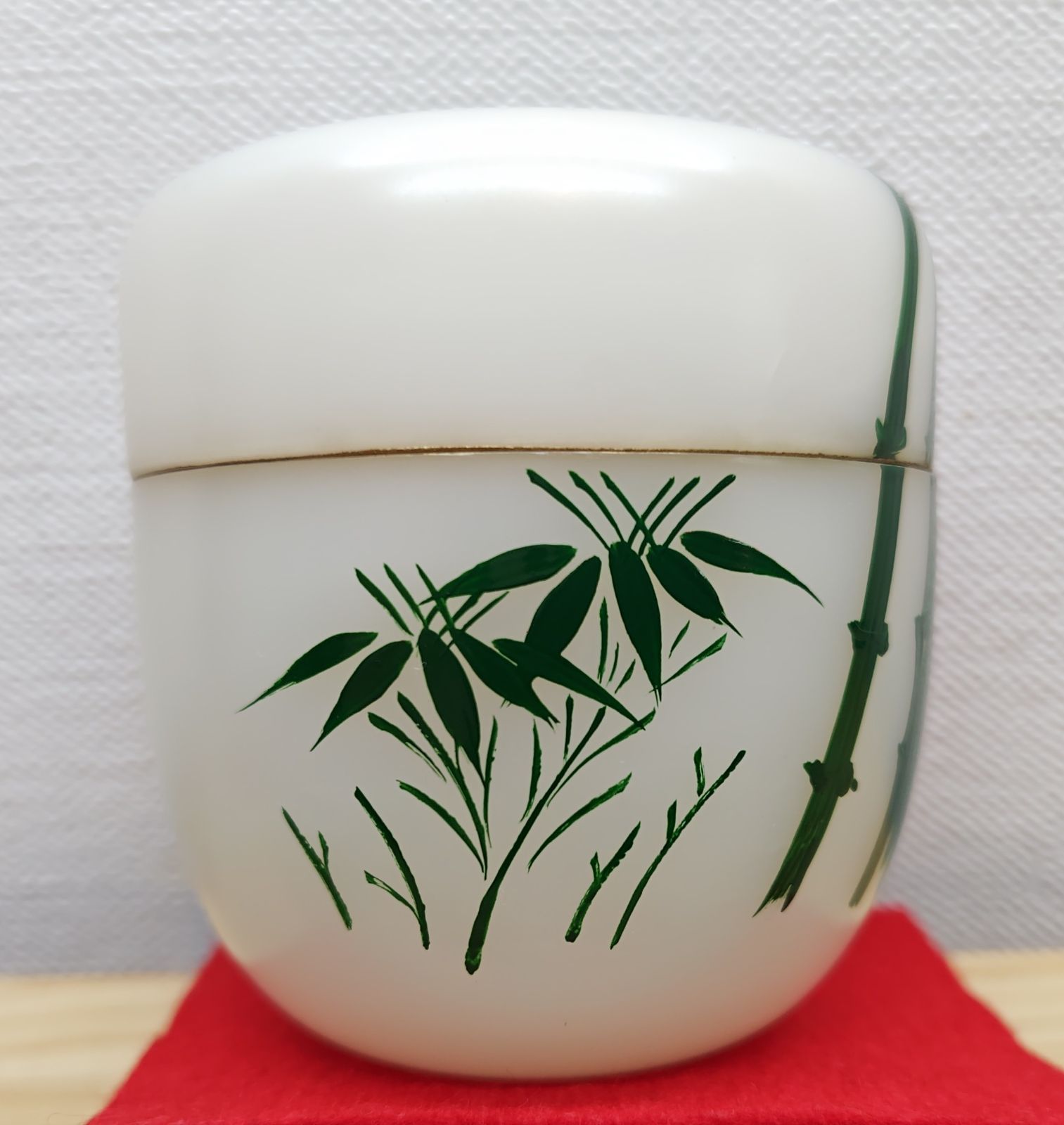 送料込【逢絢亭・新品】茶道具 中棗 竹の絵 半透明クリア 樹脂製 紙箱入り 逢絢亭・新品】茶道具 棗 中棗 竹の絵 半透明クリア 樹脂製 職人さん