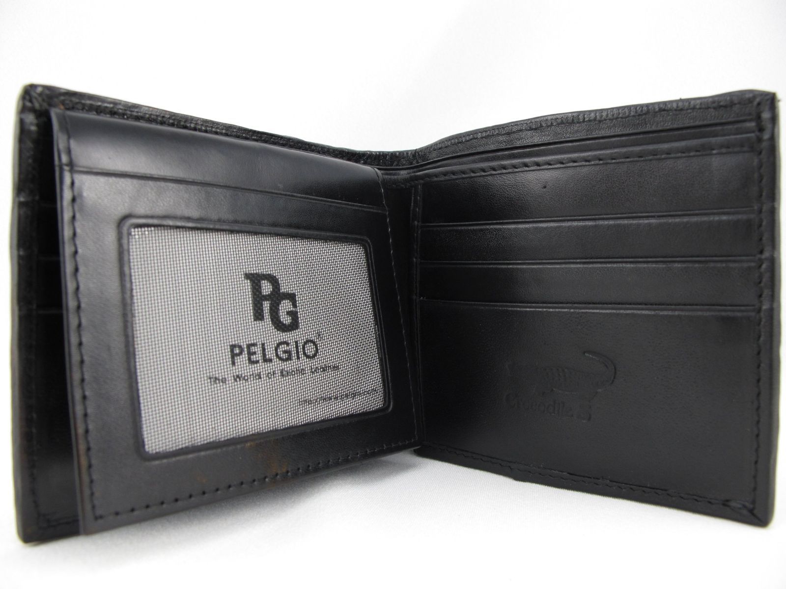 Pelgio なクロコダイル革の財布黒色