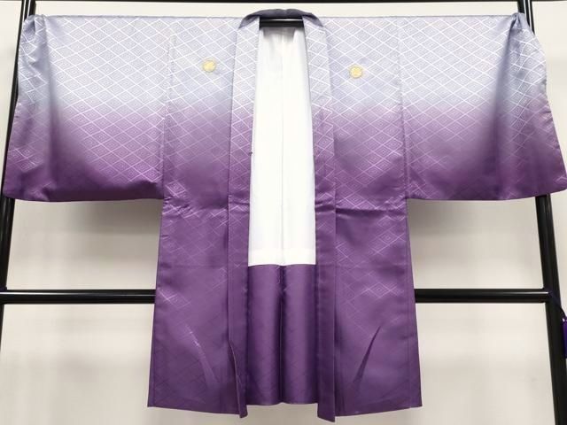 花菱地紋 薄葡萄色