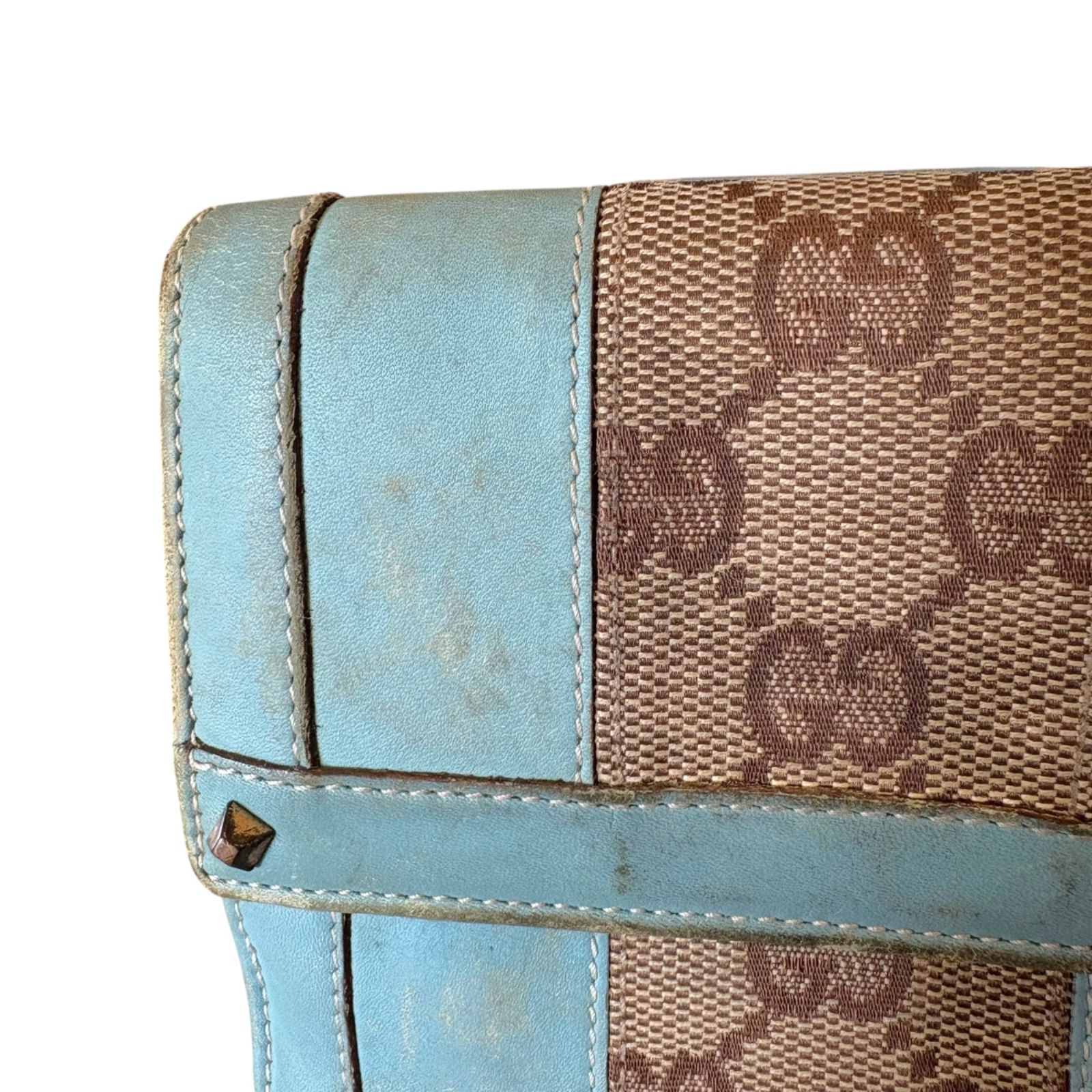 GUCCI グッチ GG キャンバス スタッズ Wホック 長財布 0113-④ GUCCI 