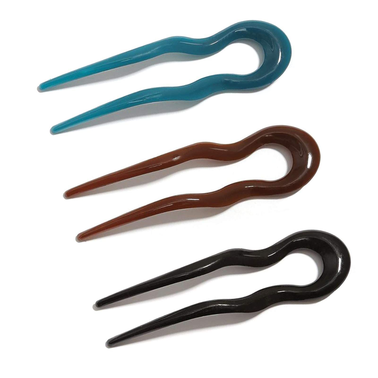 髪留め 3点セット 髪飾り U字シェルコーム マジェステ 一本挿し ひらうち シンプル 簪 ヘア YFFSFDC おしゃれ